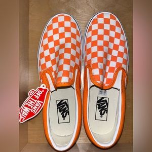 *NWT* VANS - Slip On Orange Checker - Size 6.5M/8W